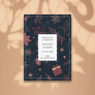 Schwarze rote Blumengestaltung Wasserfarbe Feierta