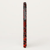 SCHWARZE ROTE DAMASK RUBY GEMSTONE MONOGRAMM Case-Mate iPhone HÜLLE (Hinten/Links)