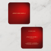 Schwarze rote Damaskus Gold Text Chic Rounded Vorl Quadratische Visitenkarte (Vorne/Hinten)