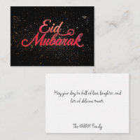 Schwarze & rote Eid Mubarak-Karte