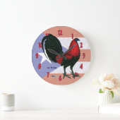 Schwarze rote Gallo-Uhr Große Wanduhr (Zuhause)