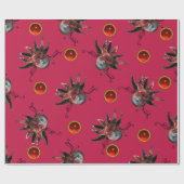 SCHWARZE ROTE JESTER MASK Party Geschenkpapier (Flach)