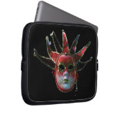 SCHWARZE ROTE JESTERMASK ,Party Masquerade Laptopschutzhülle (Vorne Rechts)
