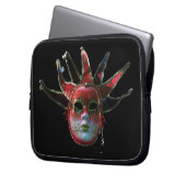 SCHWARZE ROTE JESTERMASK ,Party Masquerade Laptopschutzhülle (Vorderseite Links)