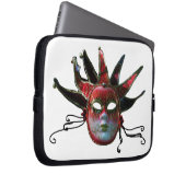 SCHWARZE ROTE JESTERMASK ,Party Masquerade Laptopschutzhülle (Vorne Rechts)