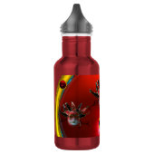 SCHWARZE ROTE JESTERMASK ,Party-Monogramm Masquera Edelstahlflasche (Links)