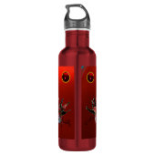 SCHWARZE ROTE JESTERMASK ,Party-Monogramm Masquera Trinkflasche (Rückseite)