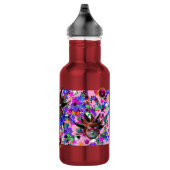 SCHWARZE ROTE JESTERMASK ,Party-Monogramm Masquera Trinkflasche (Rechts)