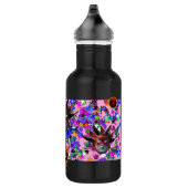 SCHWARZE ROTE JESTERMASK ,Party-Monogramm Masquera Trinkflasche (Rechts)