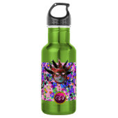 SCHWARZE ROTE JESTERMASK ,Party-Monogramm Masquera Trinkflasche (Vorderseite)