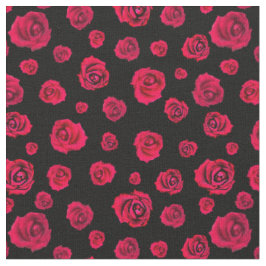 Schwarze rote Rosen Stoff