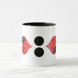 Schwarze & rote Tasse