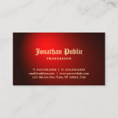 Schwarze Rote Tattoo Kunstkunst Tattooist Kreativ Visitenkarte (Rückseite)