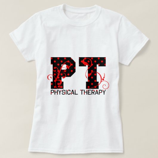 schwarze rote Tupfen Pints T-Shirt (Design vorne)