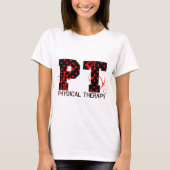 schwarze rote Tupfen Pints T-Shirt (Vorderseite)