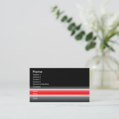 Schwarze/rote u. weiße gestreifte visitenkarte (Stehend Vorderseite)