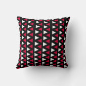 Schwarze, rote und weiße Dreiecke Kissen (Rückseite)