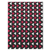 Schwarze, rote und weiße Dreiecke Tischdecke (Vorderseite)