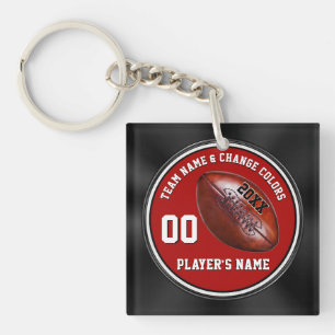 Schwarze rote und weiße Fußball-Geschenke-Schlüsse Schlüsselanhänger
