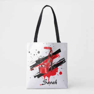 Schwarze, rote und weiße, heiße High Heels Tasche