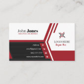 Schwarze, rote und weiße Visitenkarten 13 Pack mit Visitenkarte (Vorderseite)