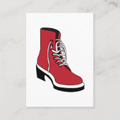Schwarze Rote Western-Stiefel Visitenkarte (Vorderseite)