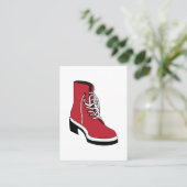 Schwarze Rote Western-Stiefel Visitenkarte (Stehend Vorderseite)