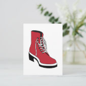 Schwarze rote Westernstiefel Postkarte (Stehend Vorderseite)