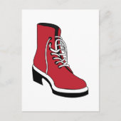 Schwarze rote Westernstiefel Postkarte (Vorderseite)
