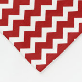 Schwarze rote Zickzack Muster-Monogramm-Decke Fleecedecke (Ecke)