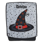 Schwarze Rotzunge Orange Stars Sash Dangling Spide Rucksack (Vorderseite)