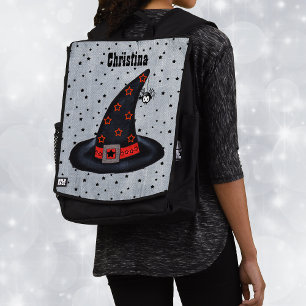 Schwarze Rotzunge Orange Stars Sash Dangling Spide Rucksack