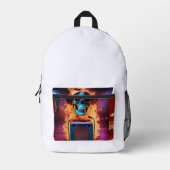 Schwarze Rucksäcke mit Rollen und Rock Head (Vorderseite)