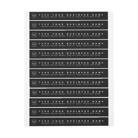 Schwarze Rücksendeadresse (Bogen)