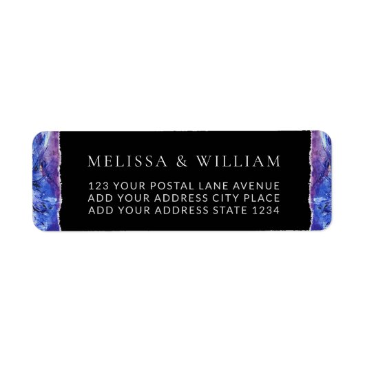 Schwarze Rücksendeadresse (Vorne)