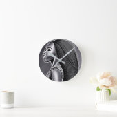 Schwarze. Runde Wanduhr (Zuhause)