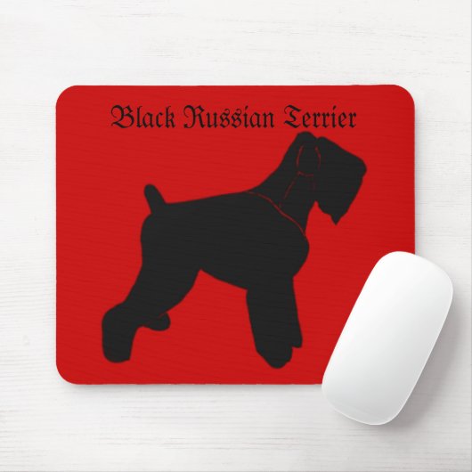 Schwarze Russe-Terrier-Mausunterlage Mousepad (Mit Mouse)