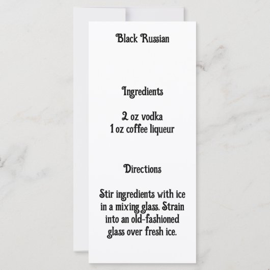 Schwarze Russisch (Rückseite)