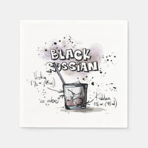 Schwarze russische serviette