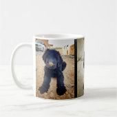 Schwarze russische Terrier-Tasse Kaffeetasse (Links)
