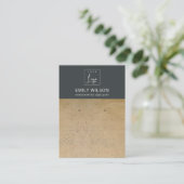 SCHWARZE RUST TERRACOTTA TEXTURE LOGO EARRING DISP VISITENKARTE (Stehend Vorderseite)