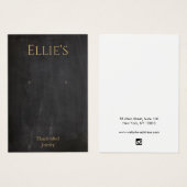 Schwarze Rustikale Chalkboard-Earring-Display-Kart (Vorne & Hinten)