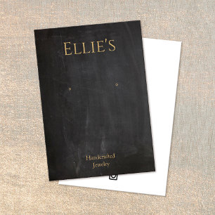 Schwarze Rustikale Chalkboard-Earring-Display-Kart