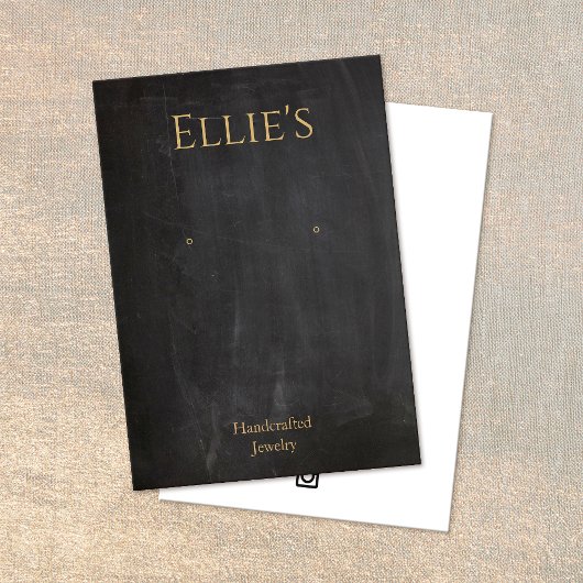 Schwarze Rustikale Chalkboard-Earring-Display-Kart