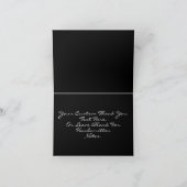 Schwarze Rustikale Lichter Hochzeit Dankeskarte (Innenseite)