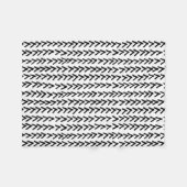 Schwarze rustikale Stammesmusterdecke Fleecedecke (Vorderseite (Horizontal))