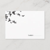 Schwarze Sakura Blume Kirschblüten Zen Hochzeit Platzkarte (Vorderseite)