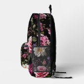 Schwarze Samt-Rose Bedruckter Rucksack (Rechts)