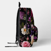 Schwarze Samt-Rose Bedruckter Rucksack (Links)
