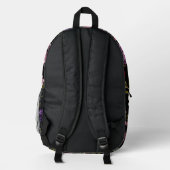 Schwarze Samt-Rose Bedruckter Rucksack (Rückseite)